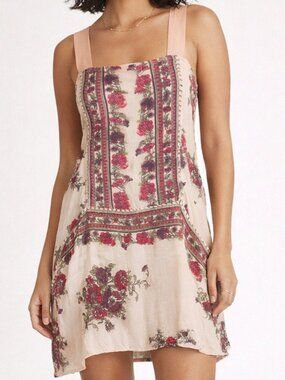 Free People Floral Pinafore Dress | Size Small
